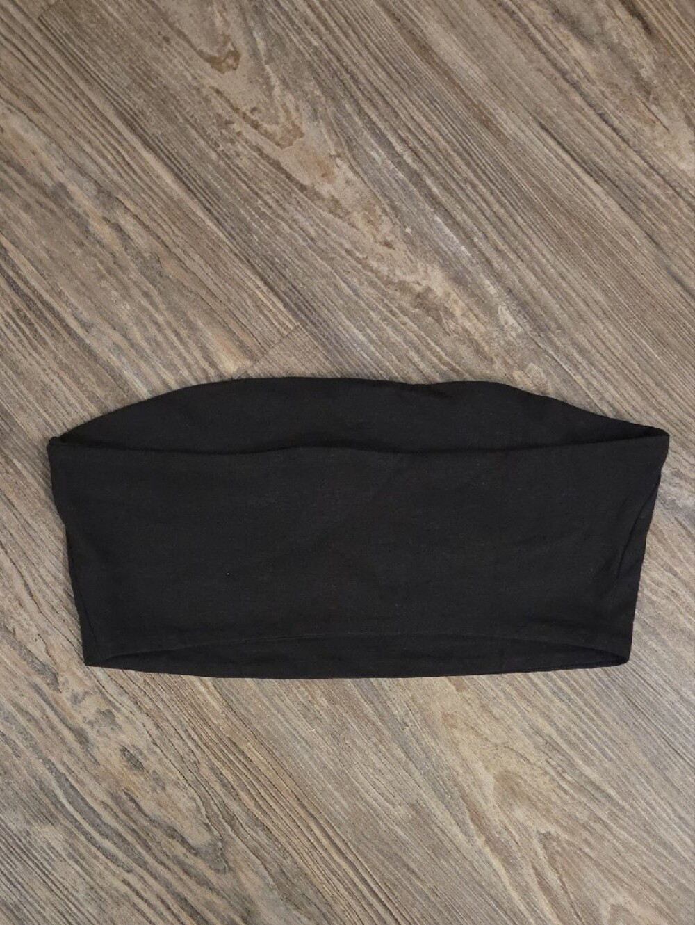 Divided Black Strapless Bandeau Top - Picture 3 of 3